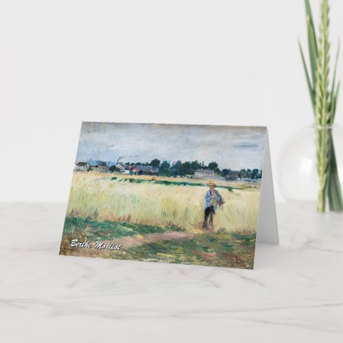 Berthe Morisot _ In the Wheatfield at Gennevillier Card