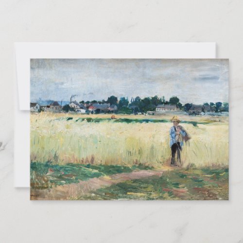 Berthe Morisot _ In the Wheatfield at Gennevillier Invitation