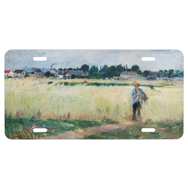 Berthe Morisot - In the Wheatfield at Gennevillier License Plate (Front)