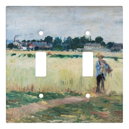 Berthe Morisot _ In the Wheatfield at Gennevillier Light Switch Cover