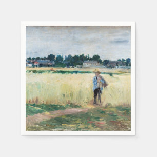 Berthe Morisot - In the Wheatfield at Gennevillier Napkins