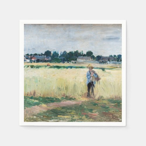 Berthe Morisot _ In the Wheatfield at Gennevillier Napkins