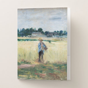 Berthe Morisot - In the Wheatfield at Gennevillier Pocket Folder