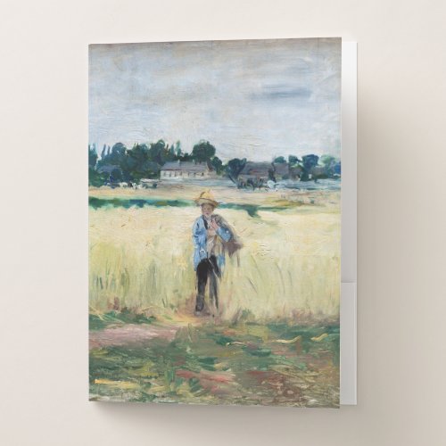 Berthe Morisot _ In the Wheatfield at Gennevillier Pocket Folder
