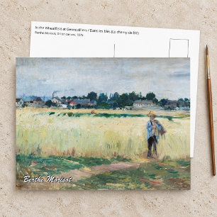 Berthe Morisot - In the Wheatfield at Gennevillier Postcard