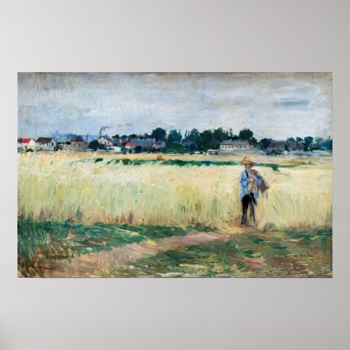 Berthe Morisot _ In the Wheatfield at Gennevillier Poster
