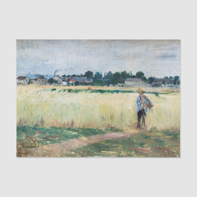 Berthe Morisot - In the Wheatfield at Gennevillier Tissue Paper (Front)