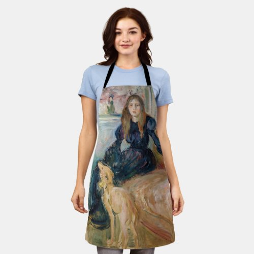 Berthe Morisot _ Julie and her Greyhound Laerte Apron