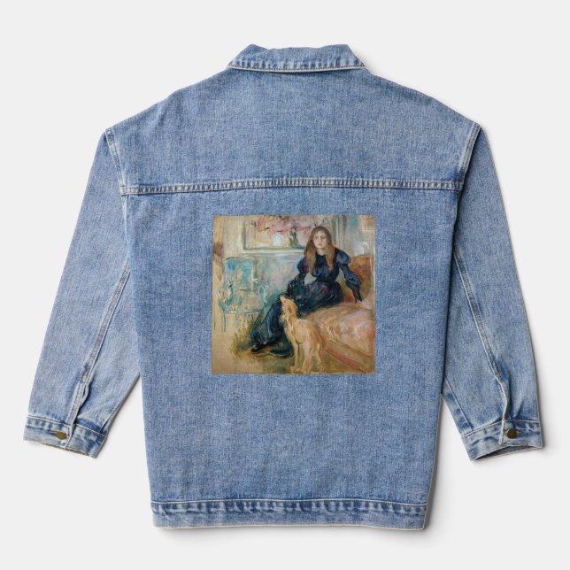 Berthe Morisot - Julie and her Greyhound Laerte Denim Jacket (Back)