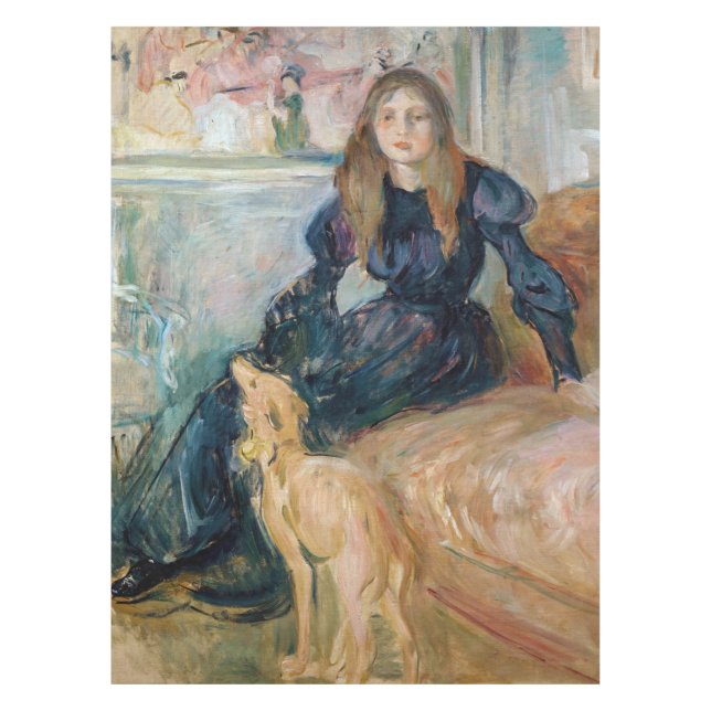Berthe Morisot - Julie and her Greyhound Laerte Tablecloth (Front)