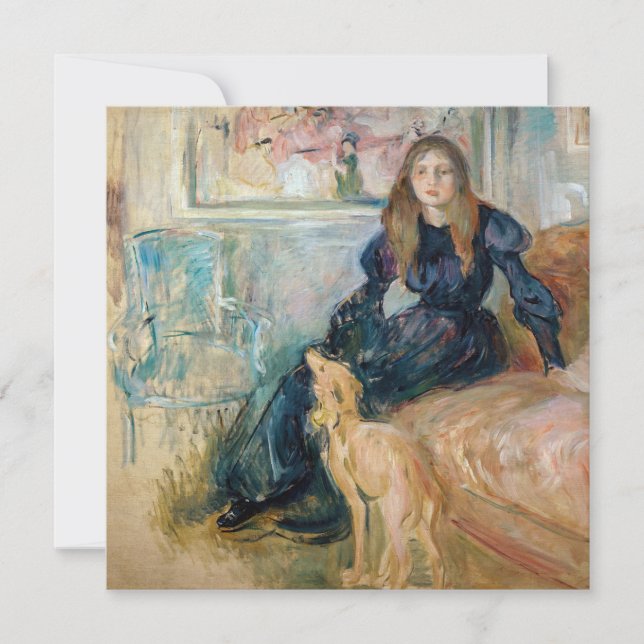 Berthe Morisot - Julie and her Greyhound Laerte Thank You Card (Front)