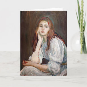 Berthe Morisot - Julie Daydreaming Card