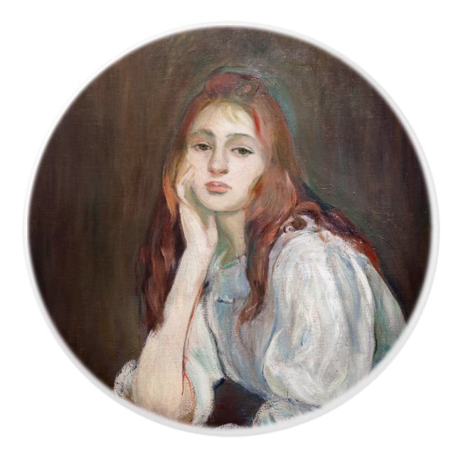 Berthe Morisot - Julie Daydreaming Ceramic Knob (Front)