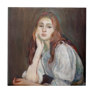 Berthe Morisot - Julie Daydreaming Ceramic Tile