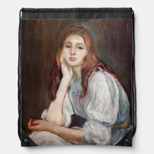 Berthe Morisot _ Julie Daydreaming Drawstring Bag