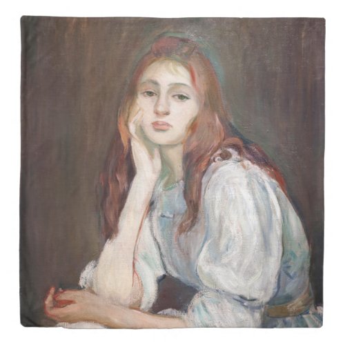Berthe Morisot _ Julie Daydreaming Duvet Cover