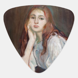 Berthe Morisot - Julie Daydreaming Guitar Pick