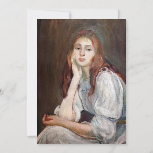 Berthe Morisot _ Julie Daydreaming Invitation