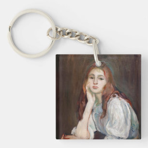 Berthe Morisot - Julie Daydreaming Keychain