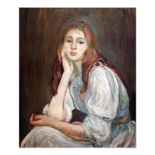 Berthe Morisot _ Julie Daydreaming Photo Print