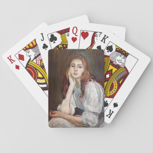Berthe Morisot _ Julie Daydreaming Playing Cards
