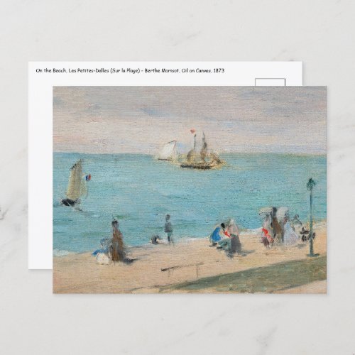 Berthe Morisot _ On the Beach Les Petites_Dalles Postcard