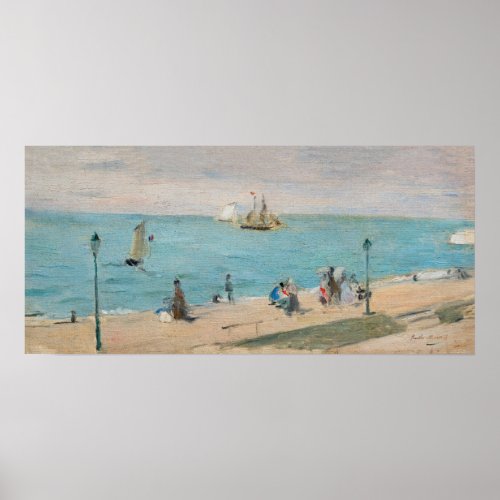 Berthe Morisot _ On the Beach Les Petites_Dalles Poster