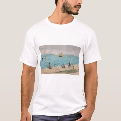 Berthe Morisot _ On the Beach Les Petites_Dalles T_Shirt