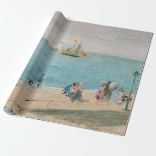 Berthe Morisot - On the Beach, Les Petites-Dalles Wrapping Paper
