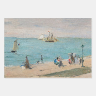 Berthe Morisot - On the Beach, Les Petites-Dalles Wrapping Paper Sheets