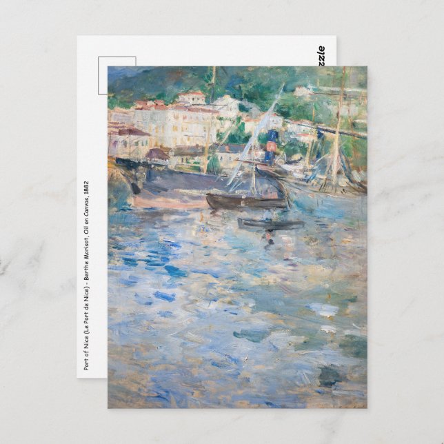 Berthe Morisot - Port of Nice Postcard (Front/Back)