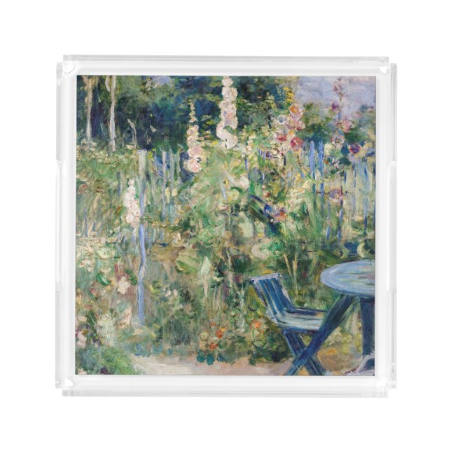 Berthe Morisot - Roses Tremieres Acrylic Tray (Front)