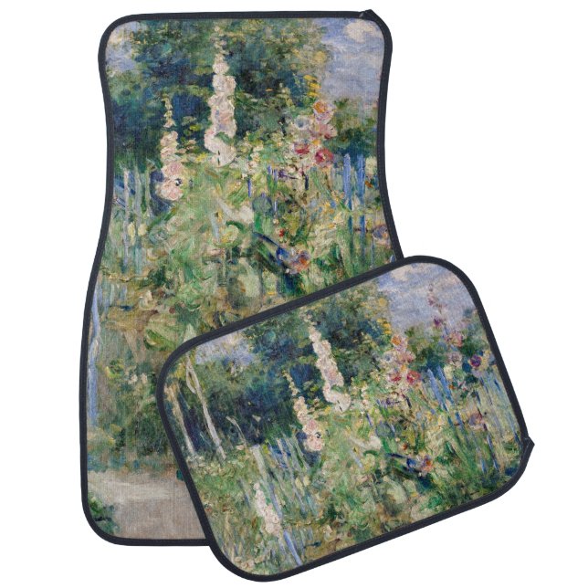 Berthe Morisot - Roses Tremieres Car Floor Mat (Set)