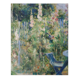 Berthe Morisot - Roses Tremieres Faux Canvas Print