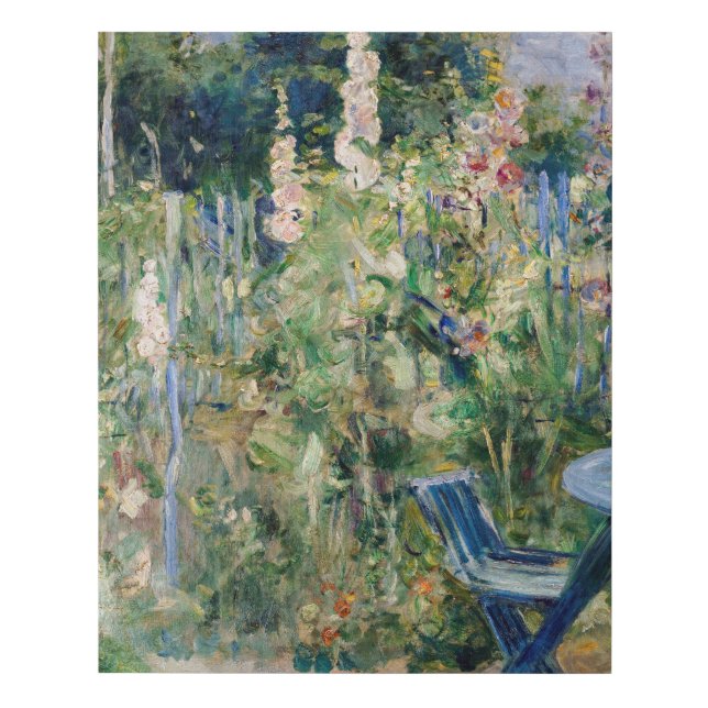 Berthe Morisot - Roses Tremieres Faux Canvas Print (Front)