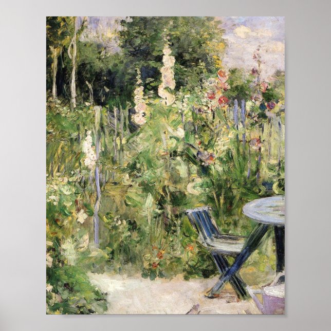 Berthe Morisot - Roses Tremieres Hollyhocks 1884 Poster (Front)