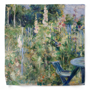 Berthe Morisot - Roses Tremieres / Hollyhocks Bandana