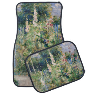 Berthe Morisot - Roses Tremieres / Hollyhocks Car Floor Mat