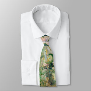 Berthe Morisot - Roses Tremieres / Hollyhocks Neck Tie
