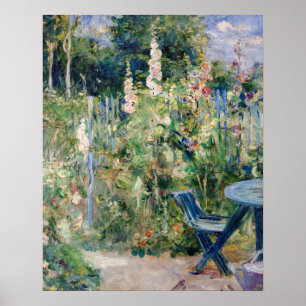 Berthe Morisot - Roses Tremieres / Hollyhocks Poster
