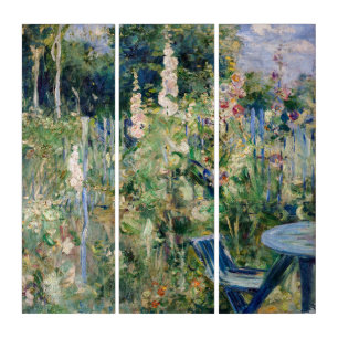 Berthe Morisot - Roses Tremieres / Hollyhocks Triptych
