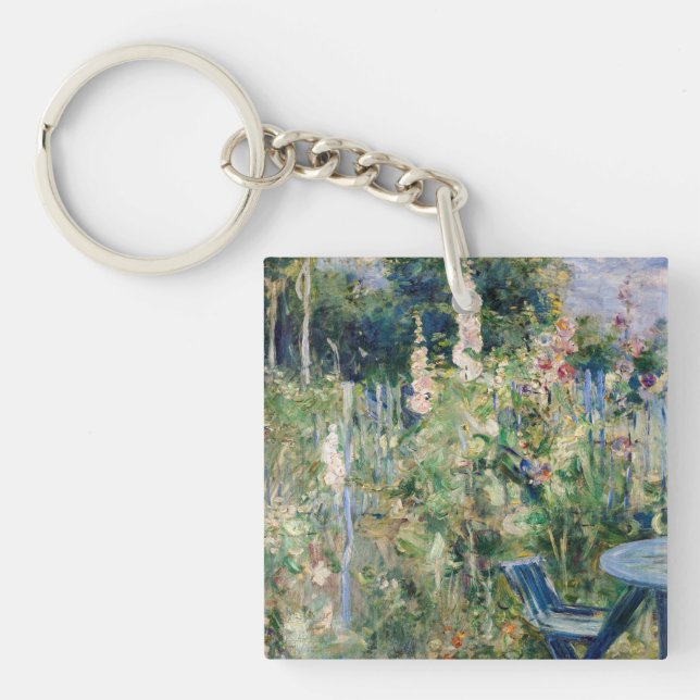 Berthe Morisot - Roses Tremieres Keychain (Front)