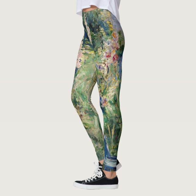 Berthe Morisot - Roses Tremieres Leggings (Left)