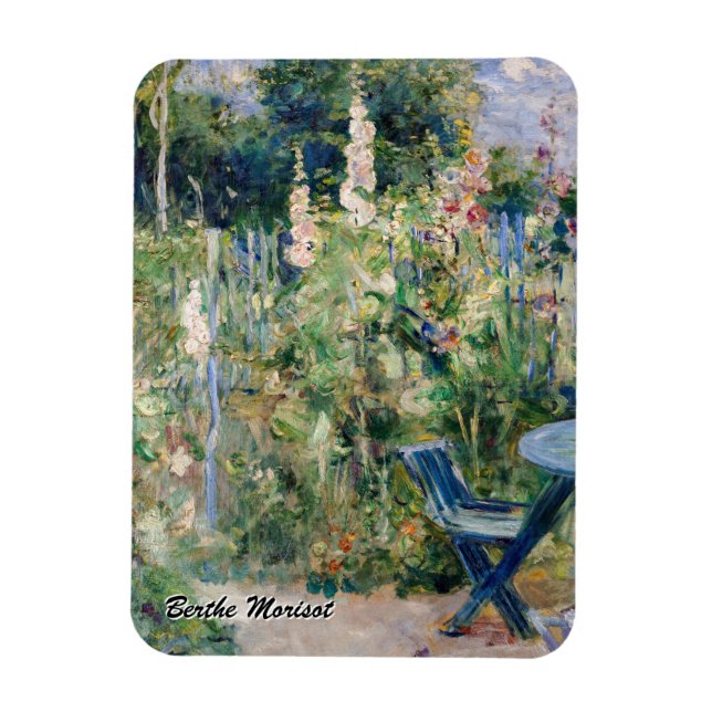 Berthe Morisot - Roses Tremieres Magnet (Vertical)