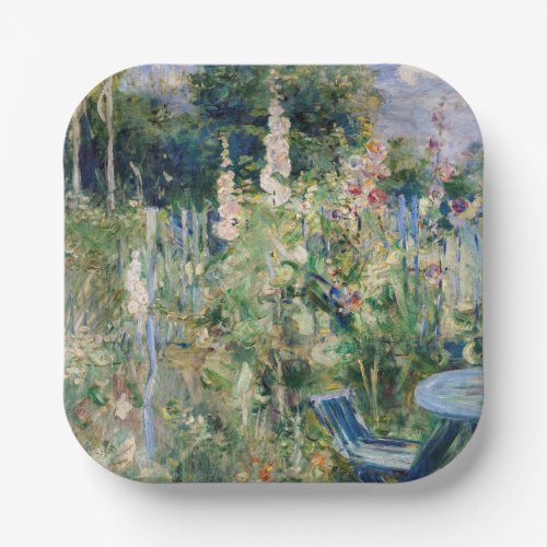 Berthe Morisot _ Roses Tremieres Paper Plates
