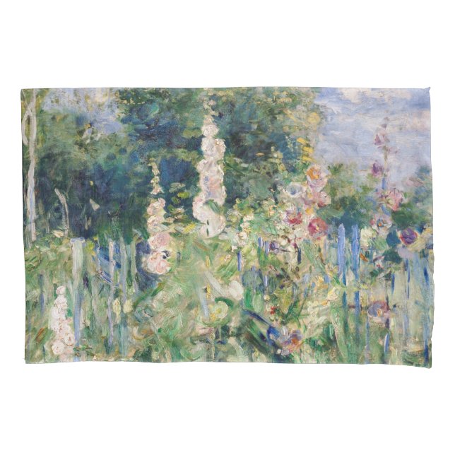 Berthe Morisot - Roses Tremieres Pillow Case (Front)
