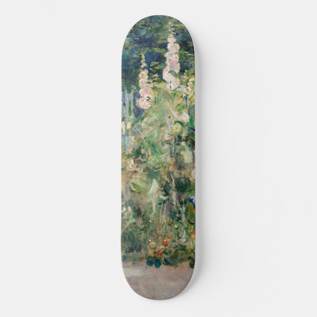 Berthe Morisot - Roses Tremieres Skateboard (Front)