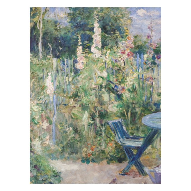 Berthe Morisot - Roses Tremieres Tablecloth (Front)