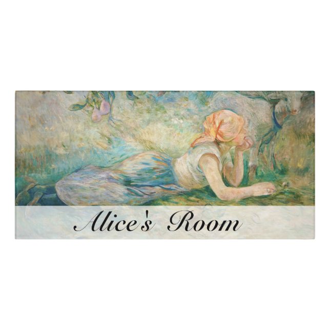 Berthe Morisot - Shepherdess Resting Door Sign (Classic Front)