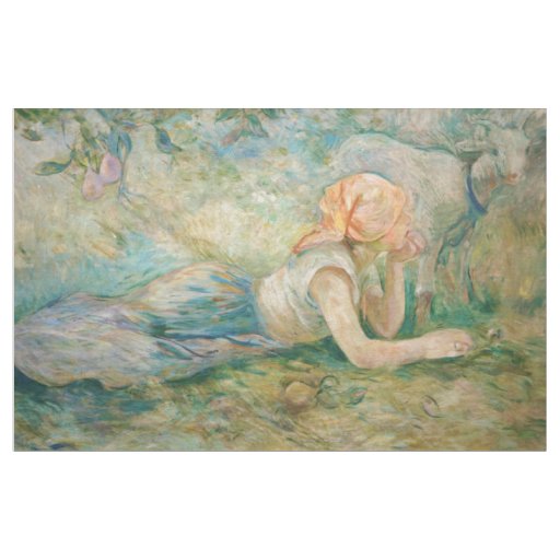 Berthe Morisot - Shepherdess Resting Fabric